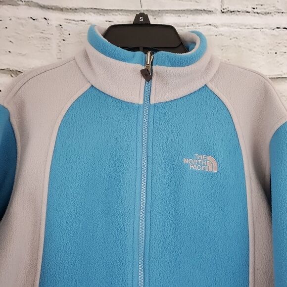 North Face zip up fleece jacket long sleeve girls - Picture 3 of 8